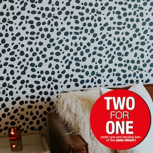 Dalmatiner Flecken, GROSSE WANDSCHABLONE, Moderne Wandschablonen für Malerei, Allover Wand Schablonen