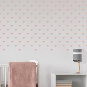 Little Hearts- WALL STENCIL for Children, for DIY Wall Modern Decor - Stencils For Walls,  Wall Stencil, Pinkipo