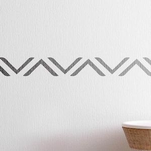 Anatolia Rug Running Water I - BORDER WALL STENCIL  Modern Wall Stencils for Painting  - Wall Stencils Pattern, Pinkipo
