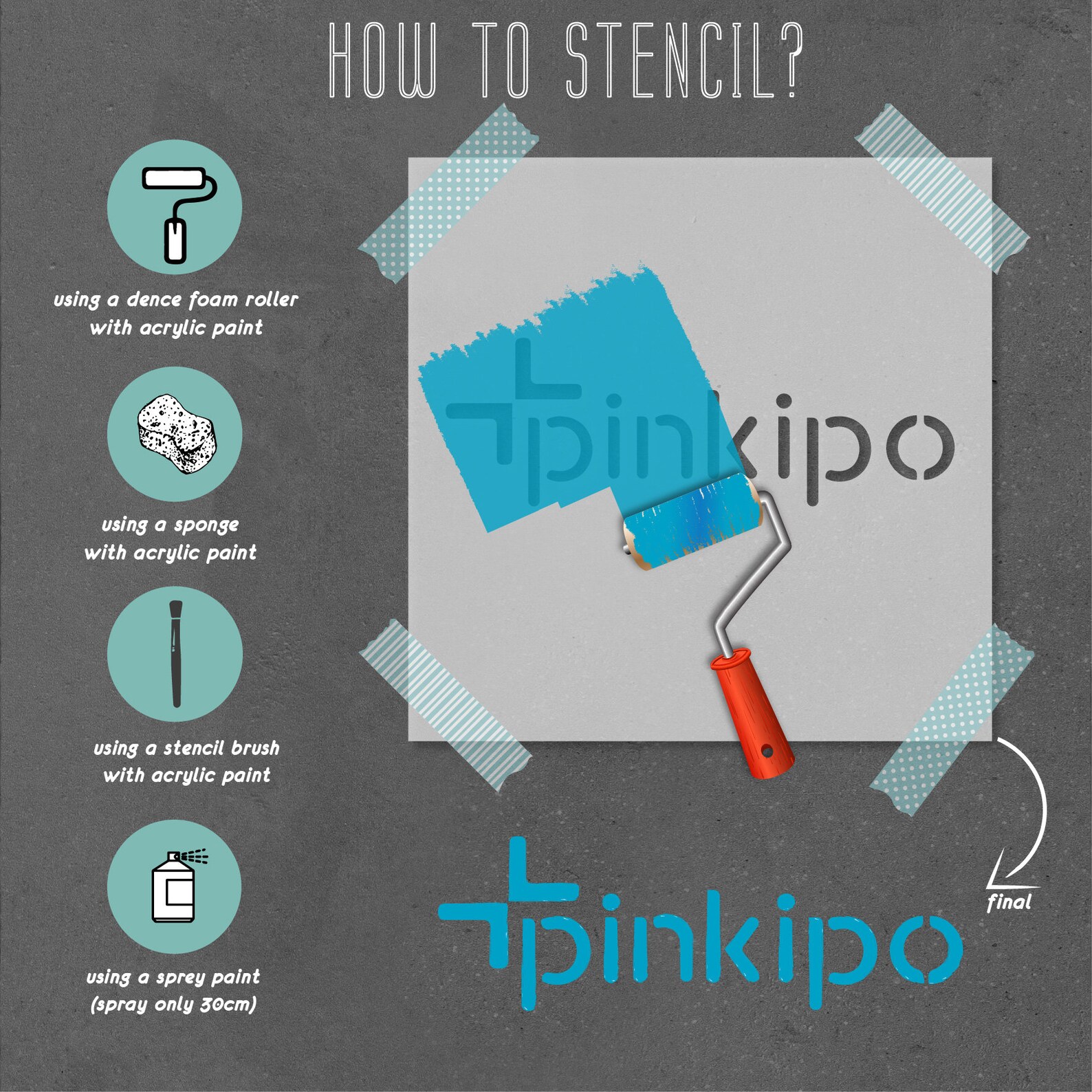 Dalmatian Spots LARGE WALL STENCIL Modern Wall Stencils | Etsy