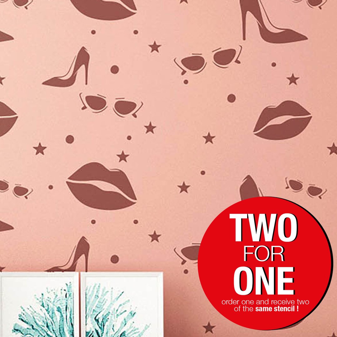 Cool Girl- Wall STENCIL Modern Wall Stencils for Painting - Stencils ...