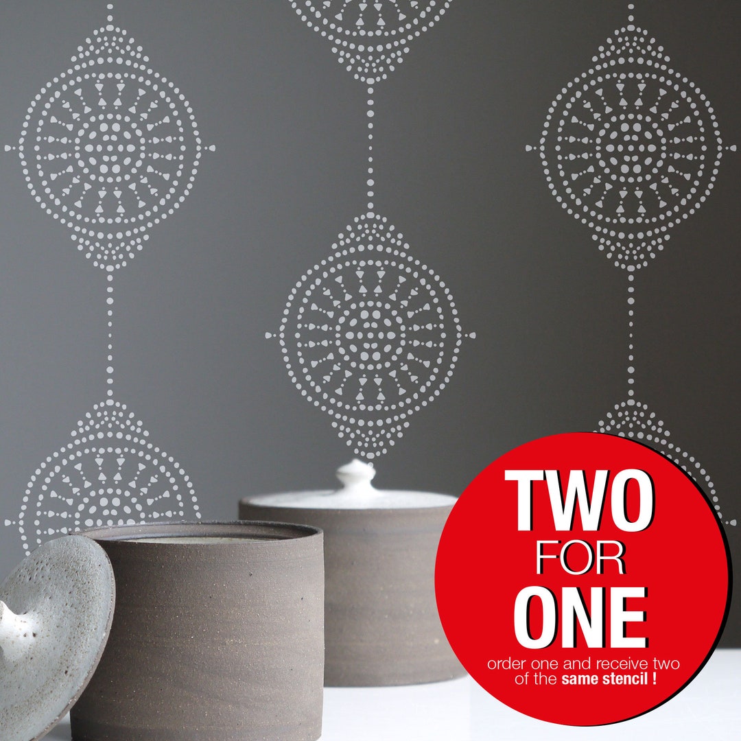 Olympos, LARGE WALL STENCIL, Modern Wall Stencils for Painting, Stencils for Walls, Minimal Wall