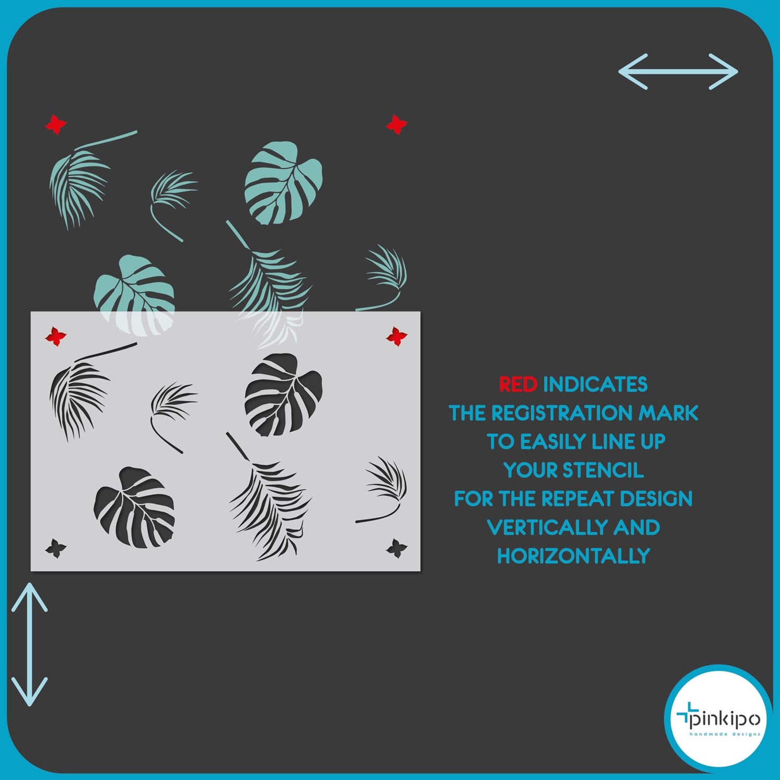 Tropical Forest II Tropical Wall STENCIL Modern Wall Stencils Etsy