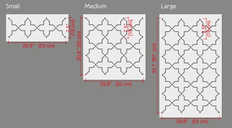 Seljukian OCTAGRAM Lace Wall Stencil Pattern Large WALL STENCIL Stencils For Walls Modern Geometric Wall Stencils for Painting