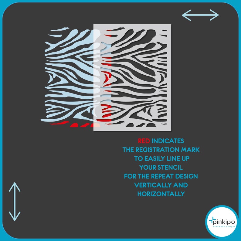 Zebra Pattern ZEBRA WALL STENCIL Modern Wall Stencils for Etsy