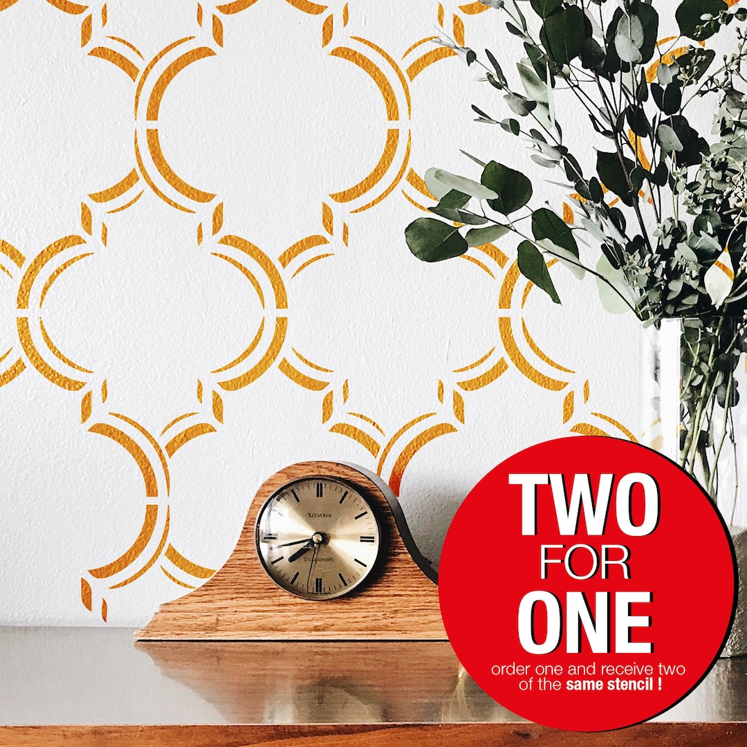 Moroccan Allover Wall Stencil, Large Reusable Painting Stencil - Etsy
