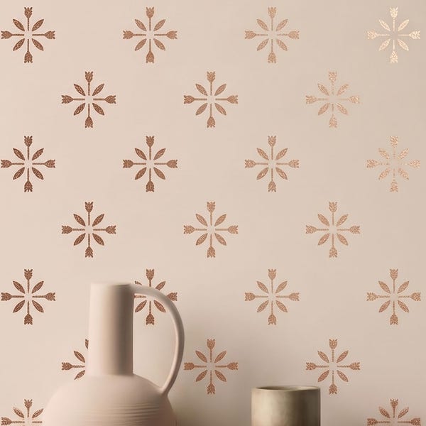 Marrakesh Bloom Moroccan Wall Stencil, Large Stencil for Painting, Stencils for Walls