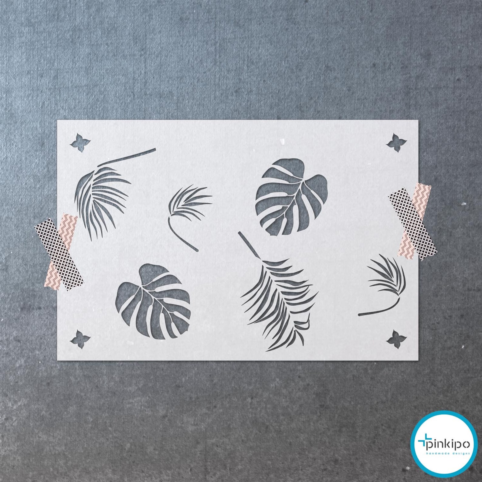 Tropical Forest II Tropical Wall STENCIL Modern Wall Stencils Etsy