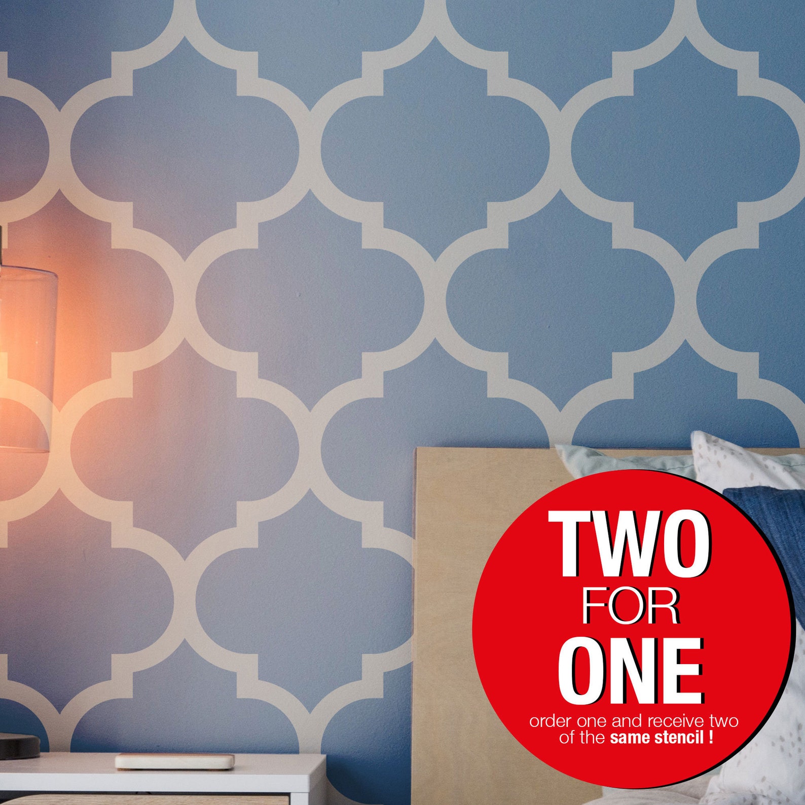 Moroccan Geometric Wall Stencil, Large Reusable Painting Tool, Mylar ...