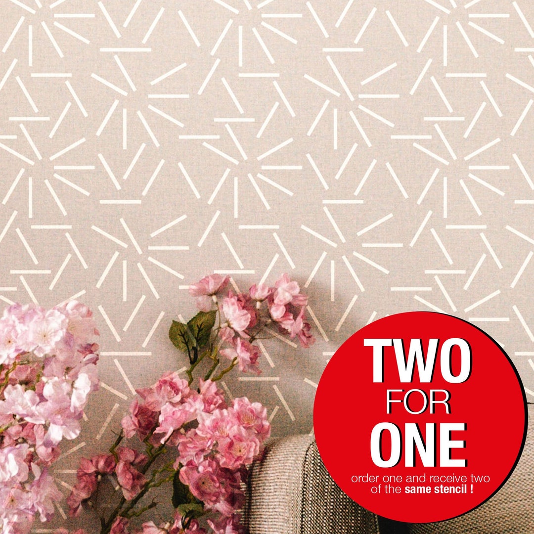 Entropy , LARGE WALL STENCIL, Modern Wall Stencils for Painting