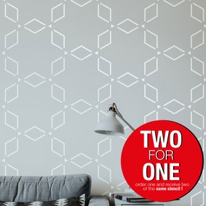 Anatolische Muster modern, GROSSE WANDSCHABLONE, Moderne Wandschablonen für Malerei, Wandschablonen,Geometrische Wandschablone