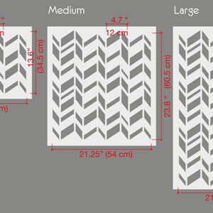 Chevron Geometric Wall Stencil, Reusable Allover Pattern for Painting ...