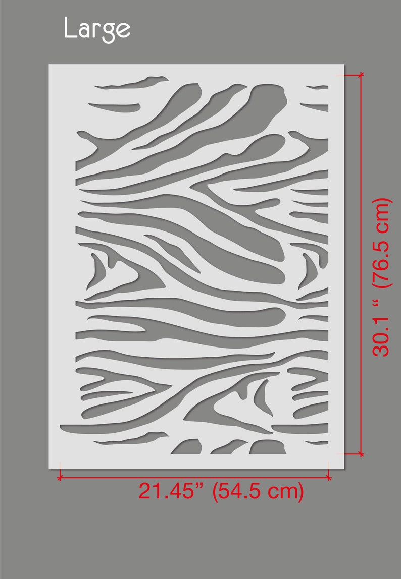 Zebra Pattern Wall Stencil, Large Allover Reusable Painting Stencil - Etsy
