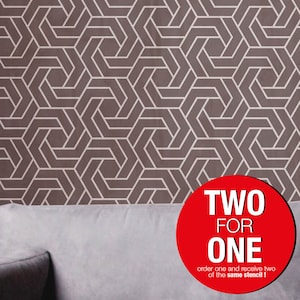 Hexagon, LARGE WALL STENCIL, Modern Geometric Wall Stencils for Painting, Stencils For Walls, Wall Stencil