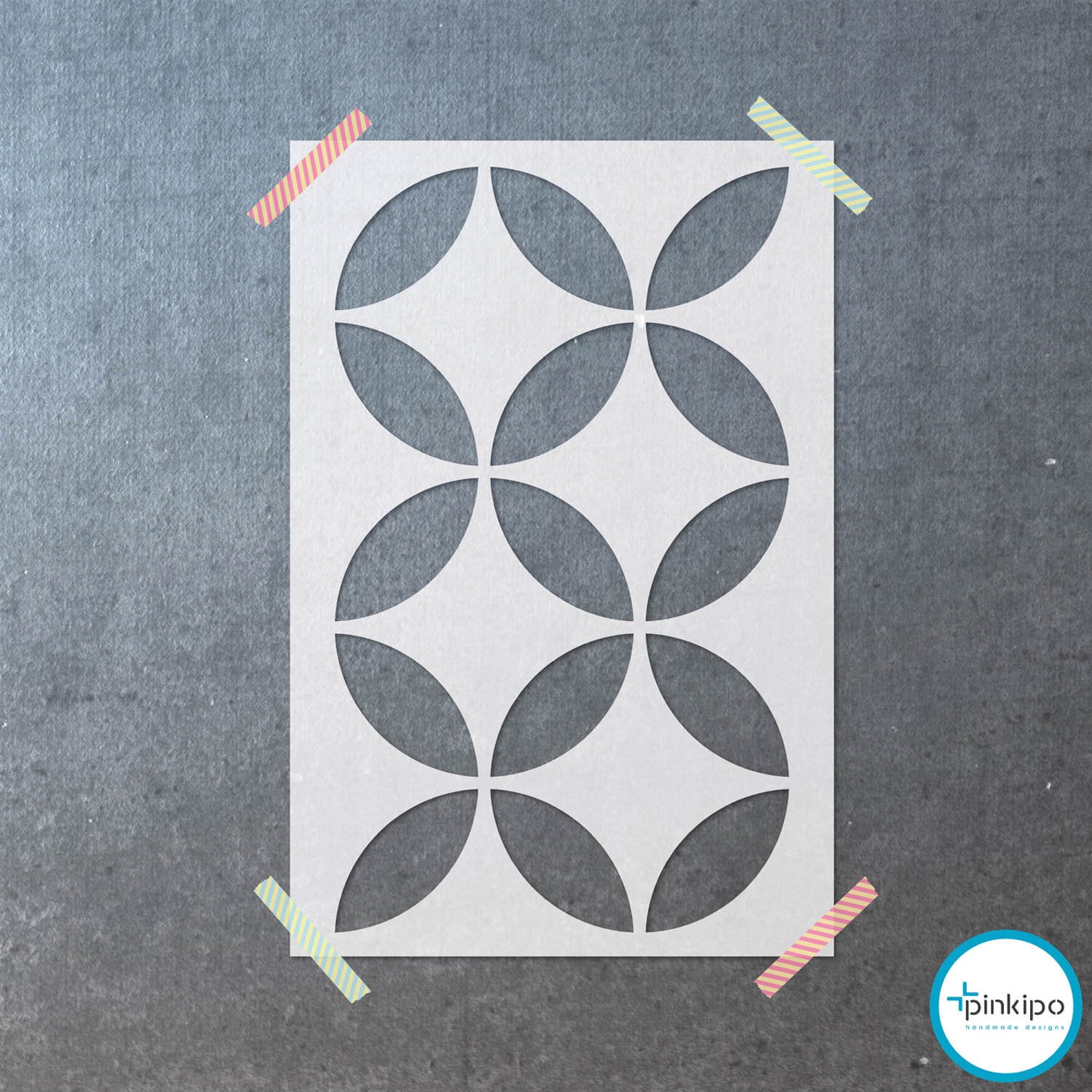 Circle WALL STENCIL Modern Wall Stencils for Painting Etsy Canada