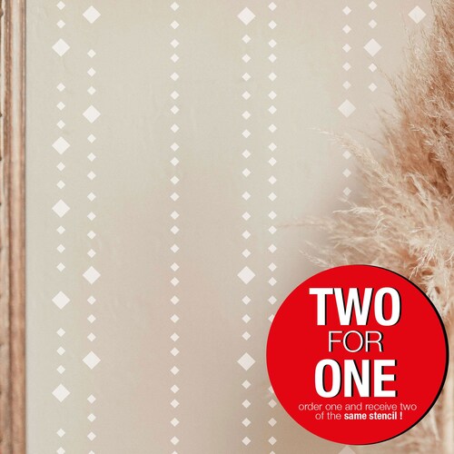 Large Geometric Pattern Wall Stencil Scandinavian Wall Stencil Etsy Canada