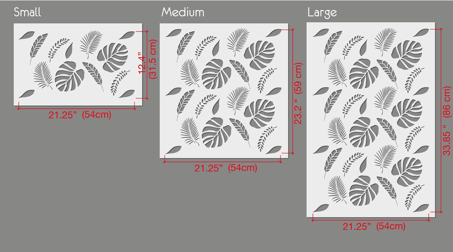 Tropical Forest I Tropical Wall STENCIL Modern Wall Stencils Etsy