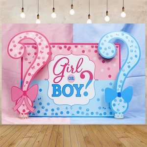 Tło do fotografii imprezowej dla chłopców i dziewcząt, baby shower, przyjęcie z okazji ujawnienia płci dziecka, baner na zdjęcia urodzinowe, tło dekoracyjne