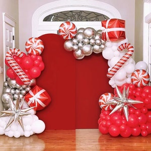 Customized Double-Sided Arch Backdrop, Red White Black Pink Wedding Baby Shower Photography Background Custom Birthday Party Arch Backdrop