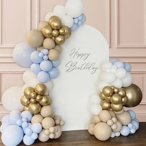 Aangepaste dubbelzijdige boog achtergrond, wit zwart roze rood bruiloft baby shower fotografie achtergrond aangepaste verjaardag partij boog achtergrond