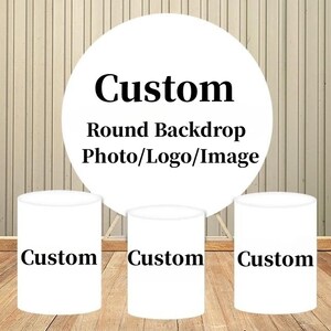 Passen Sie Elastische Runden Hintergrund Personalisierung 3Pcs Zylinder Abdeckungen Hintergrund, Geburtstag Hochzeit Neugeborenen Baby Shower Backdrop Prop Decor an