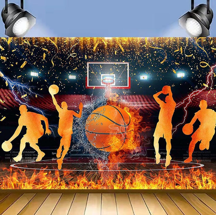 Decorazione per torta a forma di basket - Banner stampabile per torta di compleanno Born 2 Ball TWO Second - Decorazione per la prima festa di Slam Dunk Sports Boy - 0113 - Italia