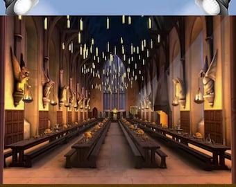 Magic School Photography Backdrop Hall Candles Church Photo Studio Background Banner Poster Decoration Party
