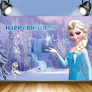 Tło fotograficzne imprezy tematycznej Frozen Princess dla dzieci Baby Shower Tło imprezy Baner na zdjęcia urodzinowe Tło dekoracji