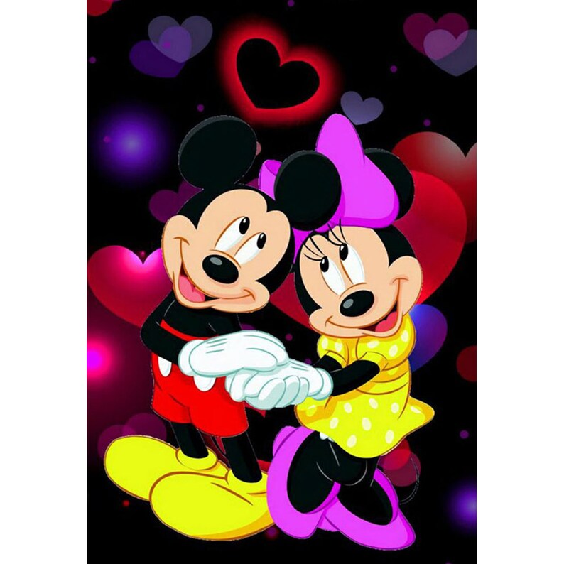 5D Diamond Painting Kit Mickey Mouse Minnie Diamond Mosaic Art | Etsy