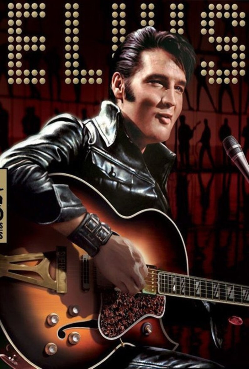 5D Diamond Painting Kit Elvis Presley Guitar Portrait Diamond - Etsy