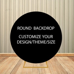 Customize Round Backdrop, Customize 3Pcs Cylinders Covers Background, Birthday Wedding Newborn Baby Shower Backdrop Prop Decor