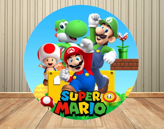 Fondo de fotos de cumpleaños de Super Bros Mario de 7 x 5 pies con temática