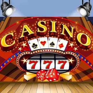 Casino Las Vegas Party Photography Backdrop Kids Baby Shower Party Backdrop Birthday Photo Banner Background Decor