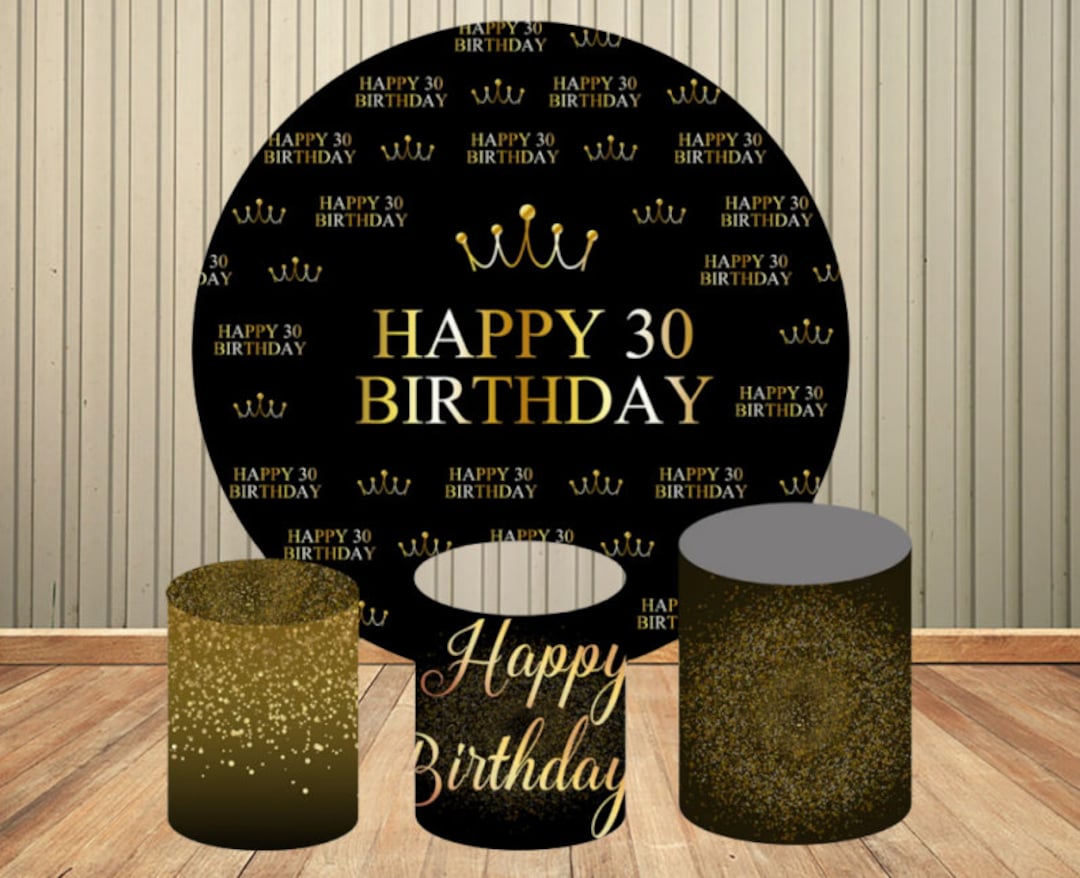 Striscione Compleanno Oro Nero 180x120 Cm – Poster In Tessuto Poliestere Con Occhielli In Rame, Riutilizzabile, Decorazione Festa