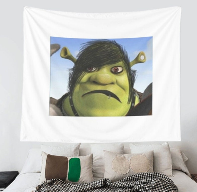  LWIEF Shrek Tapestry Eboy And Egirl Fiona Funny Tapestrys  29x37in Meme Tapestries Wall Hanging Art Poster For Bedroom : Home & Kitchen