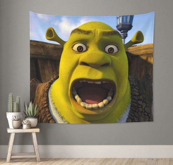 Shrek meme face - Shrek - Tapestry