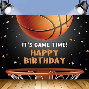 Tema de basquete festa fotografia pano de fundo aldult crianças festa de aniversário pano de fundo foto banner estúdio prop decoração