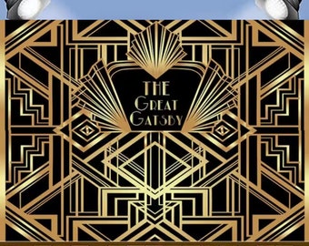 The Great Gatsby Themed Backdrop Retro Roaring 20s Party Birthday Wedding Decor Background Supplies Photo Booth Prop