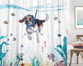 RnnJoile Duschvorhang Mit Oktopus-Motiv – Abstrakt & Romantisch, Wasserdicht, 183x183 Cm, Inkl. 12 Haken