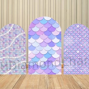 Doppelseitiger Bogen Cover Backdrop Meerjungfrau Prinzessin Märchen Decora Backdrop Baby Shower Arch Wand Kindergeburtstag Party Foto Banner