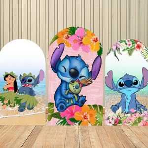 Disney Round Lilo & Stitch Children's Birthday Decoration Photographic  Background Custom Wall Wedding Party Decorations Supplies