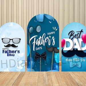 Sfondo con copertura ad arco bifacciale "Best DAD" Sfondo fotografico con copertura ad arco bifacciale per la festa del papà, accessori per la decorazione dello studio