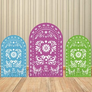 Custom 2-Sided Mexican Talavera Cielito Lindo Bridal Shower Wedding Birthday Cover Arch Background Decor Backdrop Photo