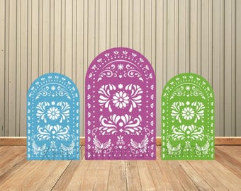 Cielito Lindo Bogenhintergrund – Mexikanischer Talavera-Stil Für Fiesta, Hochzeit, Babyparty (2,2x1,2 M)