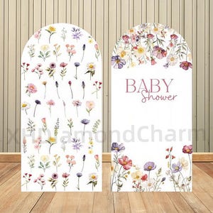 Custom Double-Sided Arch Backdrop Pink Flowers Baby Girl Birthday Party Baby Shower Cover Chiara Arch Background Studio Props Decor Backdrop