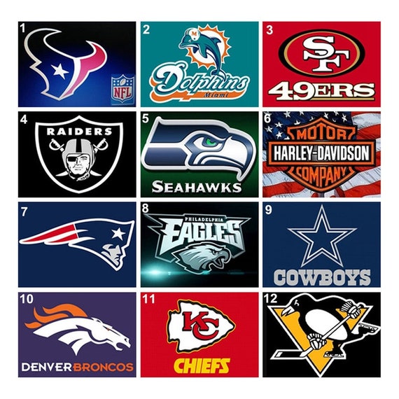 5d Diamond Painting Full Square Round Drill Nfl Team Logo Etsy