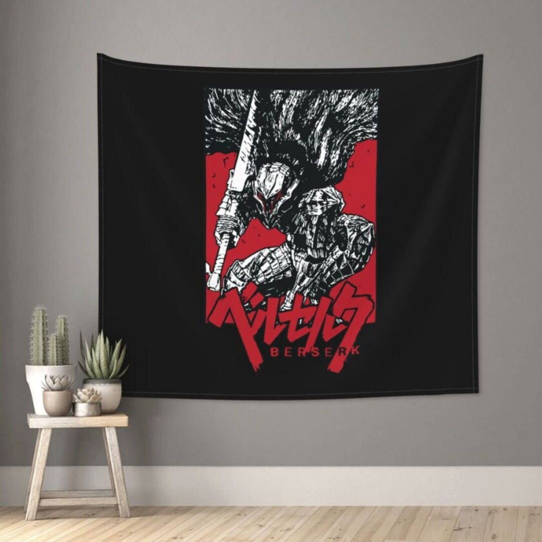 Berserk Guts Tapestry Wall Hanging Hippie Polyester Tapestries Etsy