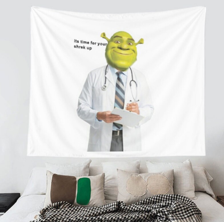  LWIEF Shrek Tapestry Eboy And Egirl Fiona Funny Tapestrys  29x37in Meme Tapestries Wall Hanging Art Poster For Bedroom : Home & Kitchen