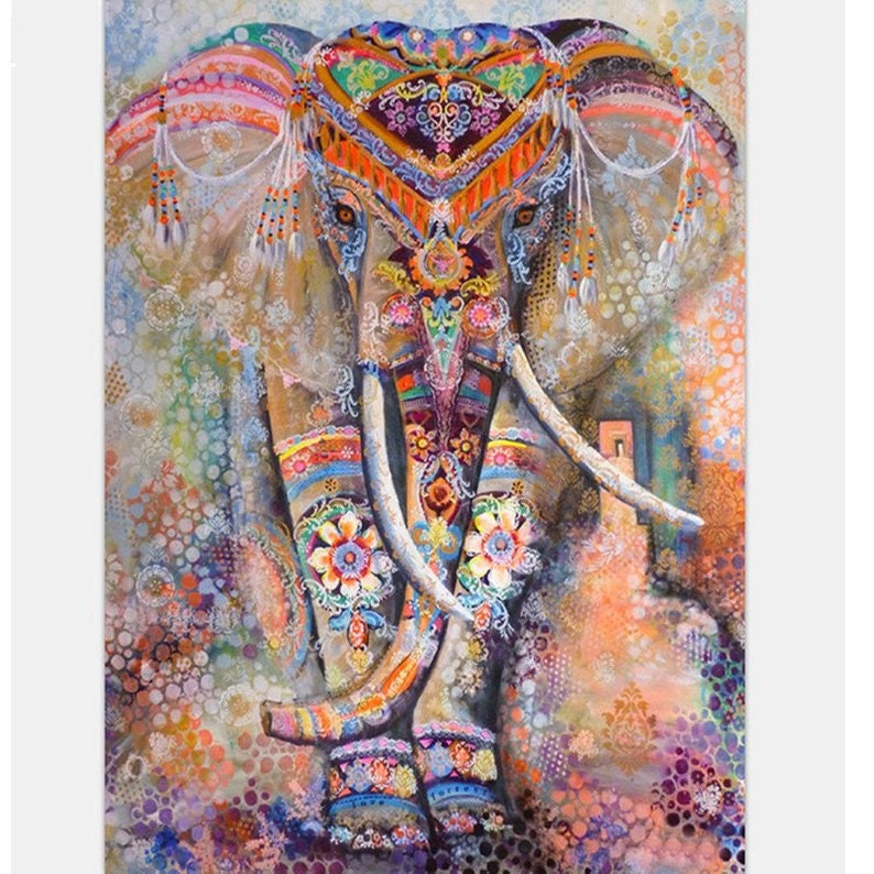 Handcraft DIY Kits Round Drill Full Diamond 5D Diamond Painting Elephant Handcraft DIY Kits Round Drill Full Diamond 5D Diamond Painting Elephant