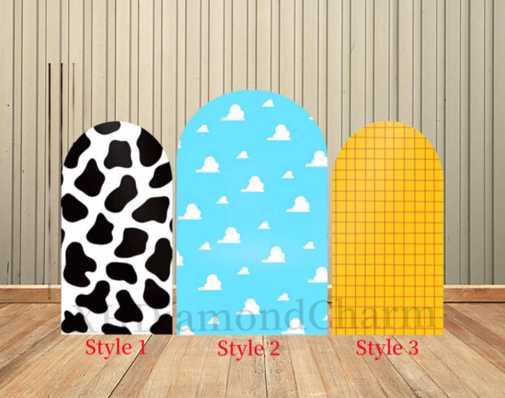 Discover Blue Sky Clouds Cow Pattern Kids Arch Backdrop Cover Boys Girl Birthday Party Decor Custom Baby Shower Backdrop Photo Studio Photocall Props